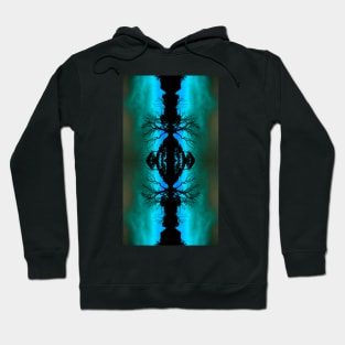 Big Dam Reflections in Blue - by Avril Thomas Hoodie